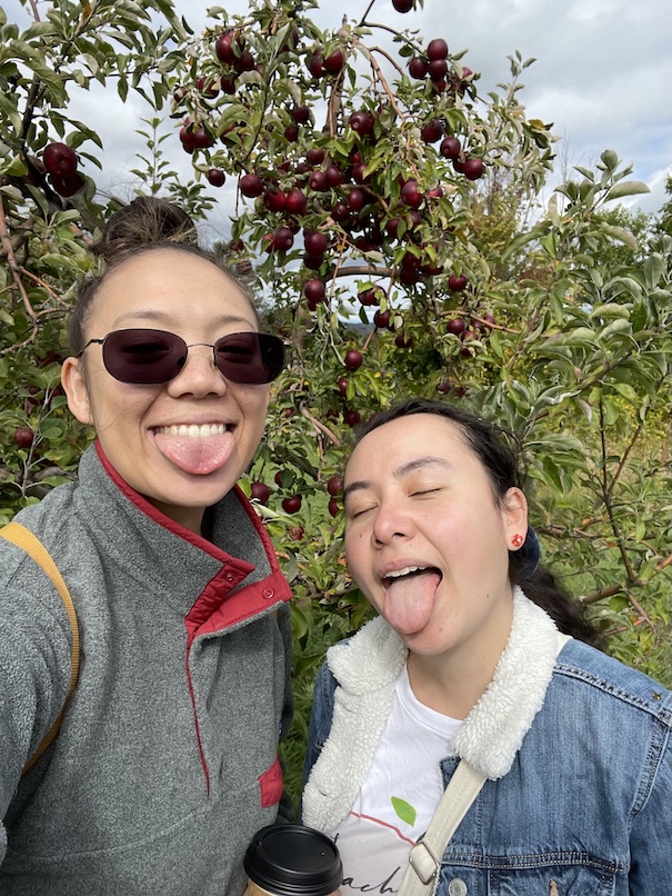 Lin and Nevler apple picking